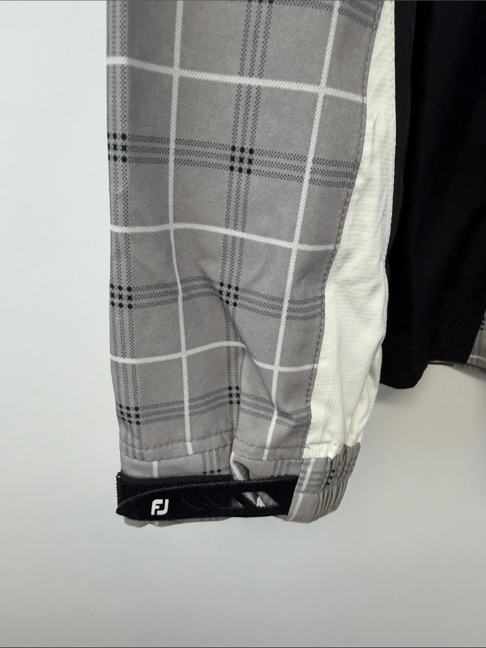 FootJoy HydroLite Gray Plaid Waterproof Golf Rain Jacket PGA Logo XL